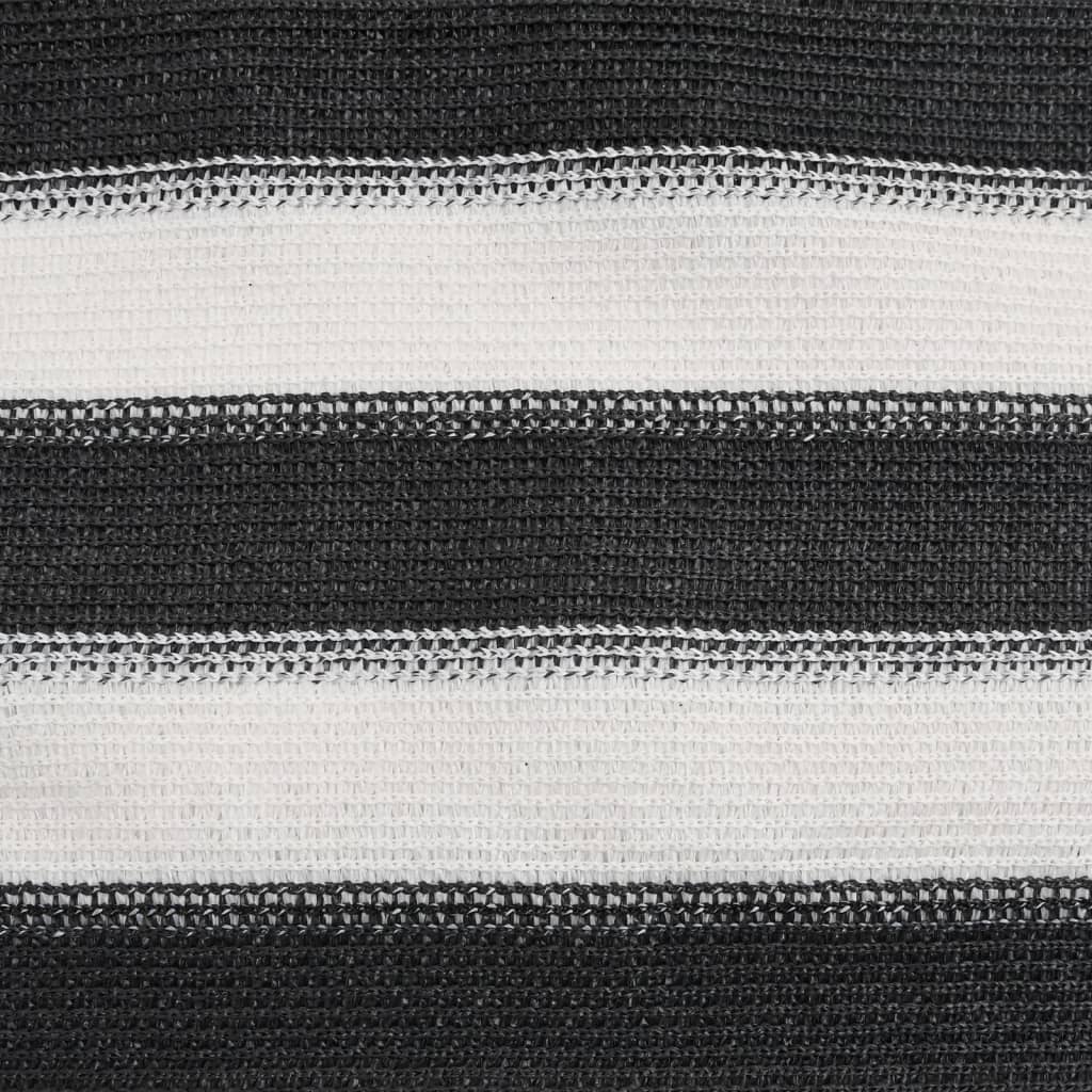 vidaXL Filet brise-vue anthracite et blanc 1,5x50 m PEHD 150 g/m²