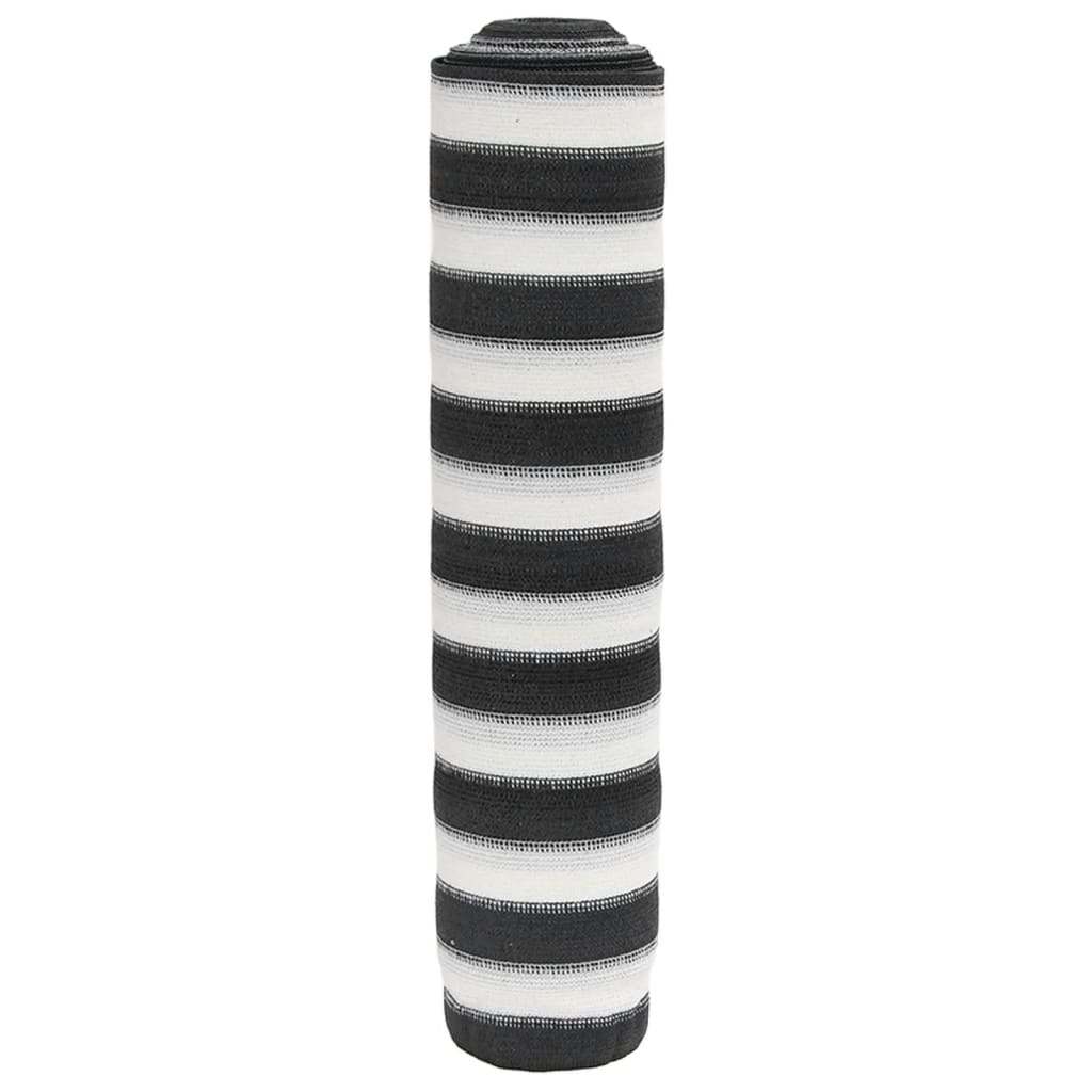 vidaXL Filet brise-vue anthracite et blanc 1,8x10 m PEHD 195 g/m²