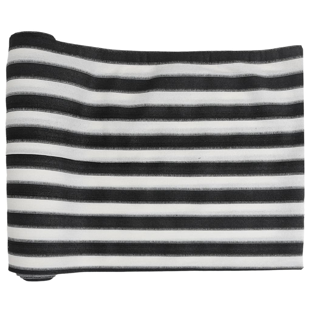 vidaXL Filet brise-vue anthracite et blanc 1,8x10 m PEHD 195 g/m²