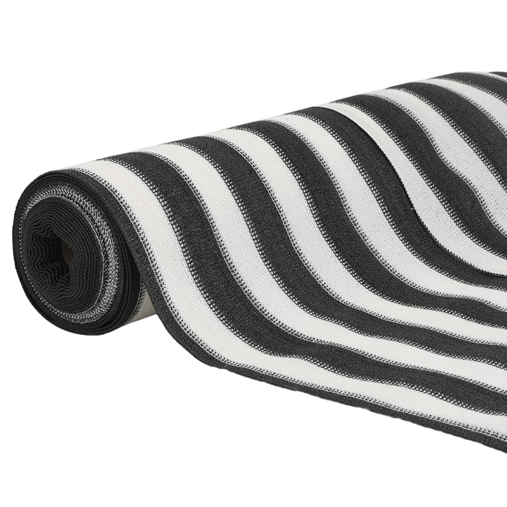 vidaXL Filet brise-vue anthracite et blanc 1,8x10 m PEHD 195 g/m²