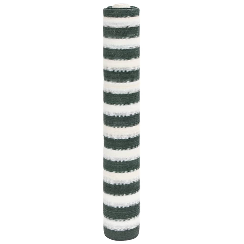 vidaXL Filet brise-vue vert et blanc 1,8x50 m PEHD 75 g/m²
