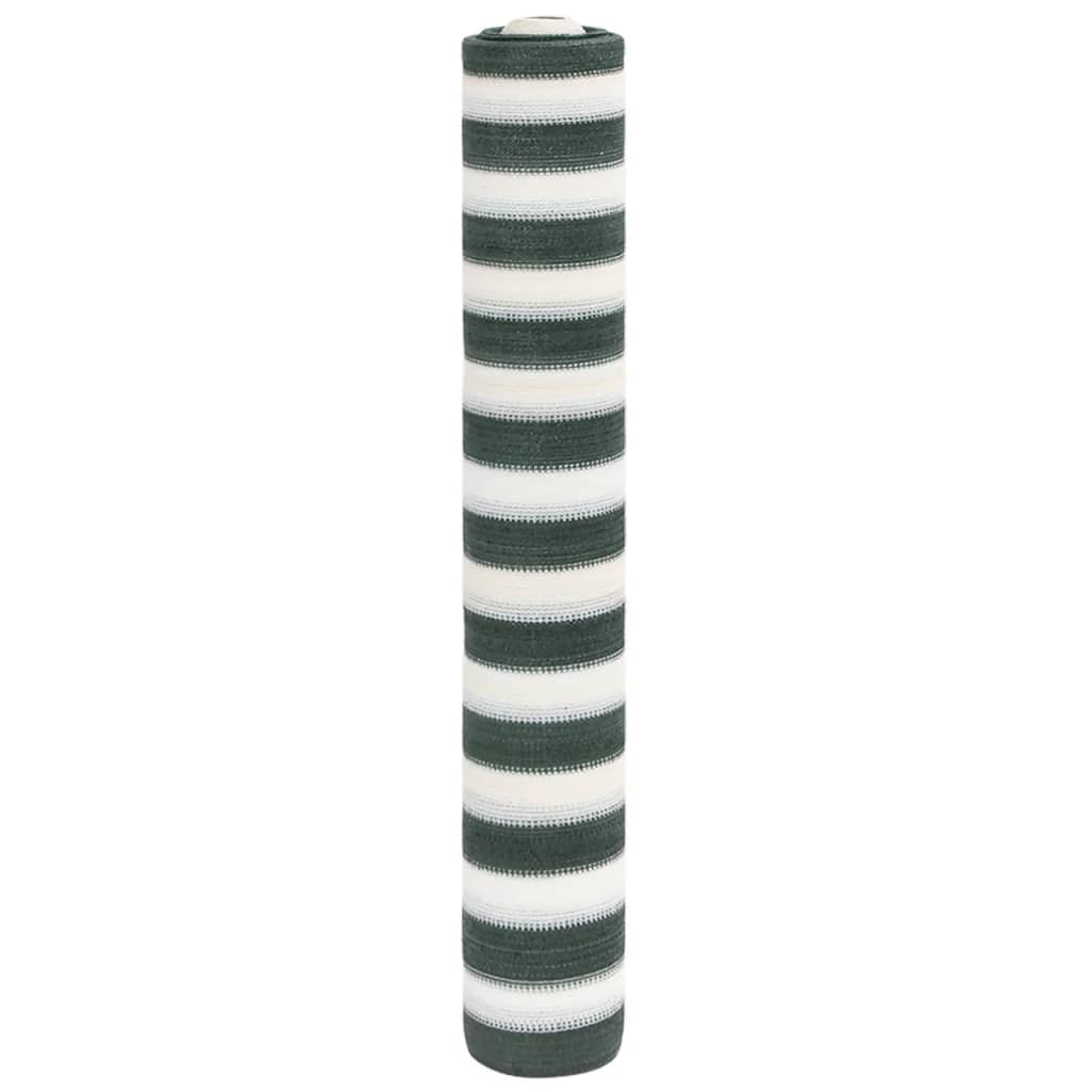 vidaXL Filet brise-vue vert et blanc 1,5x10 m PEHD 195 g/m²