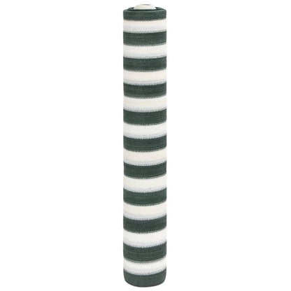 vidaXL Filet brise-vue vert et blanc 1,5x10 m PEHD 195 g/m²
