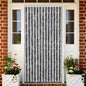 vidaXL Rideau anti-mouches gris et noir 118x220 cm chenille