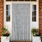 vidaXL Rideau anti-mouches gris et noir et blanc 118x220 cm chenille