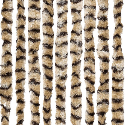 vidaXL Rideau anti-mouches beige et marron 118x220 cm chenille