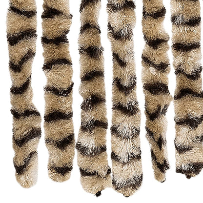 vidaXL Rideau anti-mouches beige et marron 118x220 cm chenille