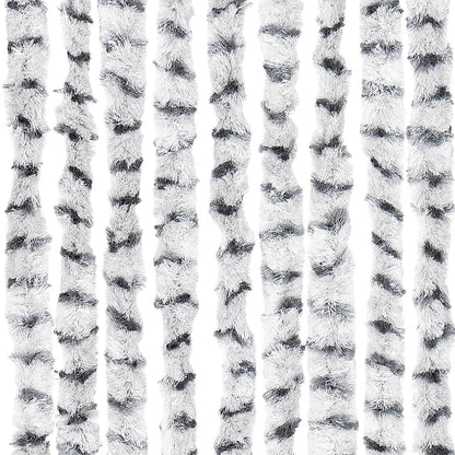vidaXL Rideau anti-mouches gris clair et gris foncé 118x220cm chenille