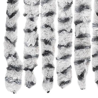 vidaXL Rideau anti-mouches gris clair et gris foncé 118x220cm chenille