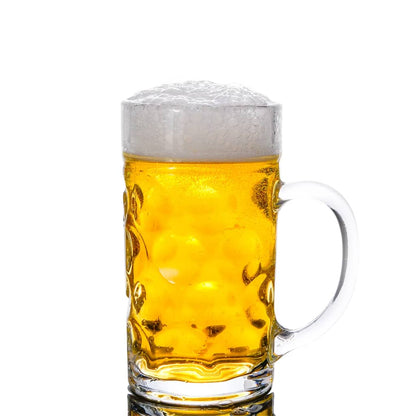 vidaXL Chopes à bière avec poignée en verre 6 pcs 1000 ml