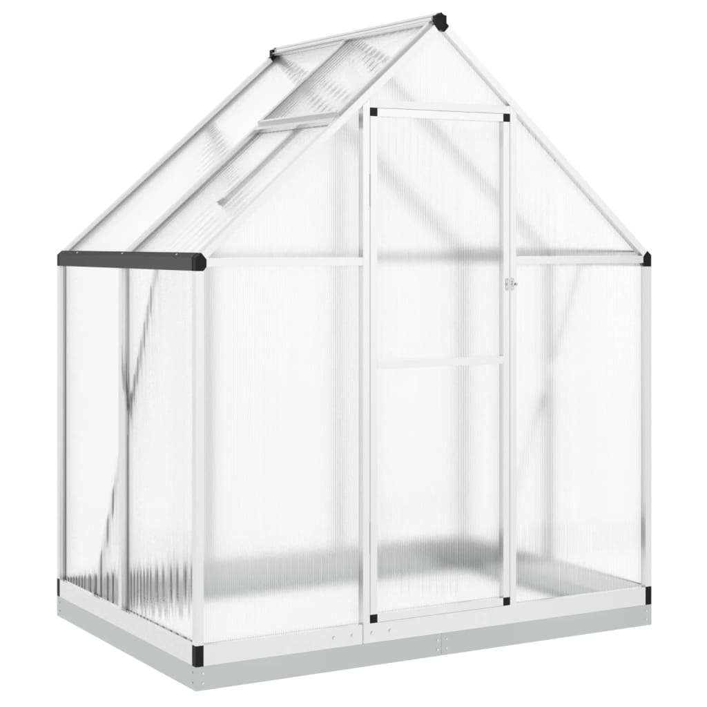 vidaXL Serre avec cadre de base argenté 169x114x202 cm aluminium