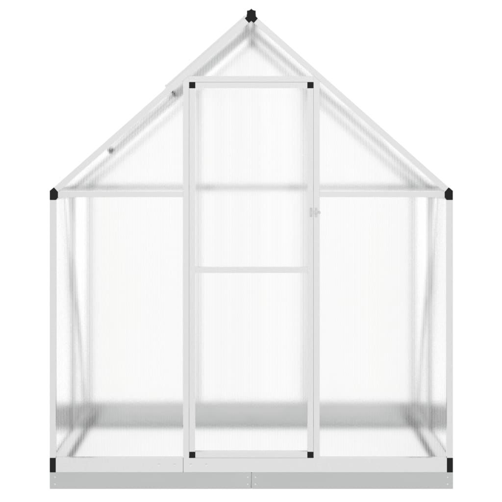 vidaXL Serre avec cadre de base argenté 169x114x202 cm aluminium