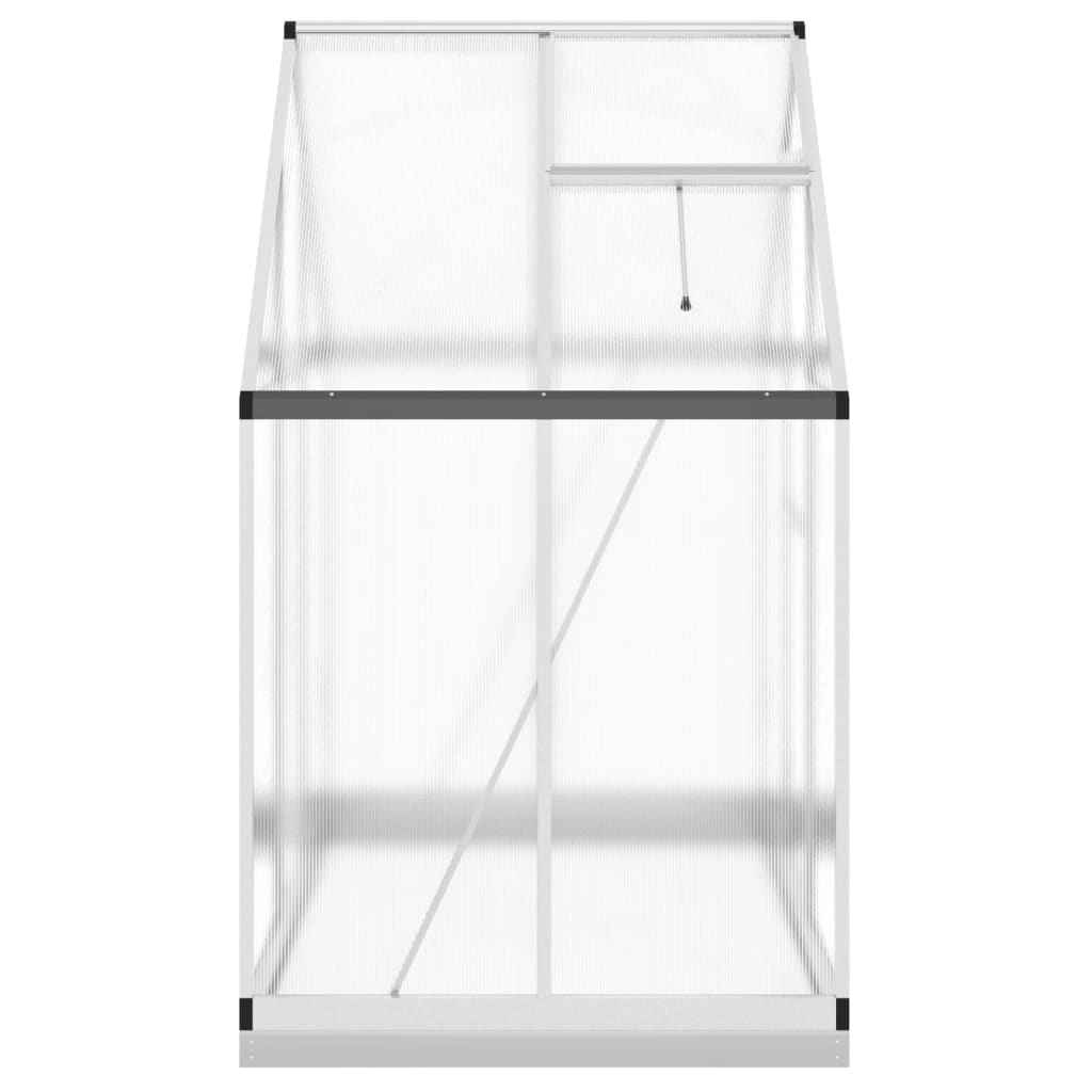 vidaXL Serre avec cadre de base argenté 169x114x202 cm aluminium