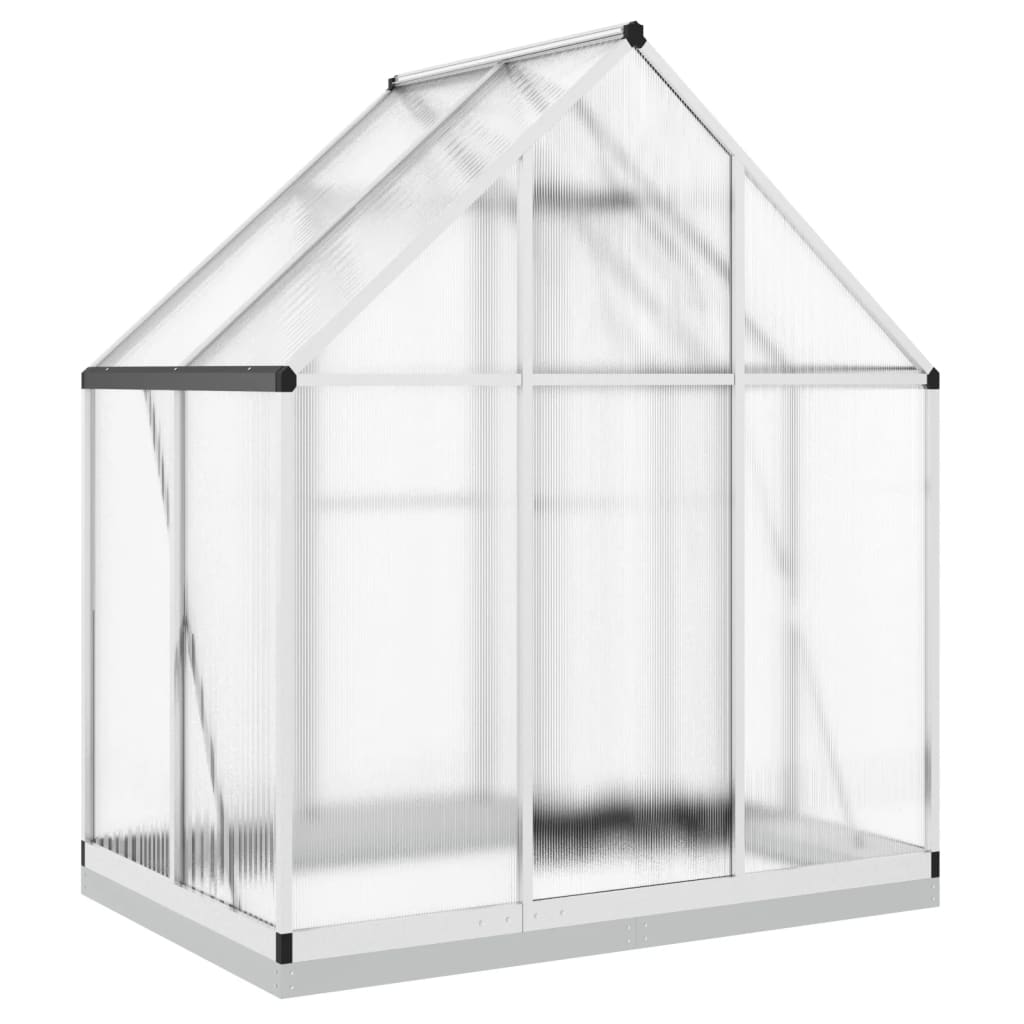 vidaXL Serre avec cadre de base argenté 169x114x202 cm aluminium