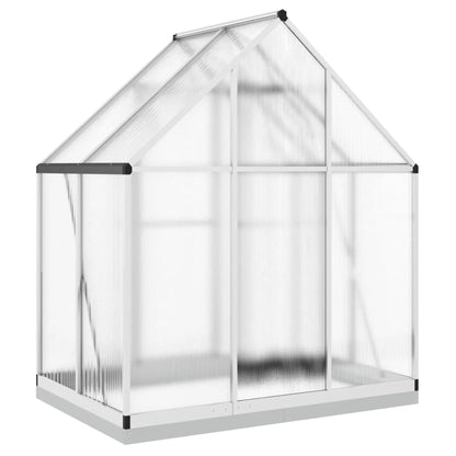 vidaXL Serre avec cadre de base argenté 169x114x202 cm aluminium