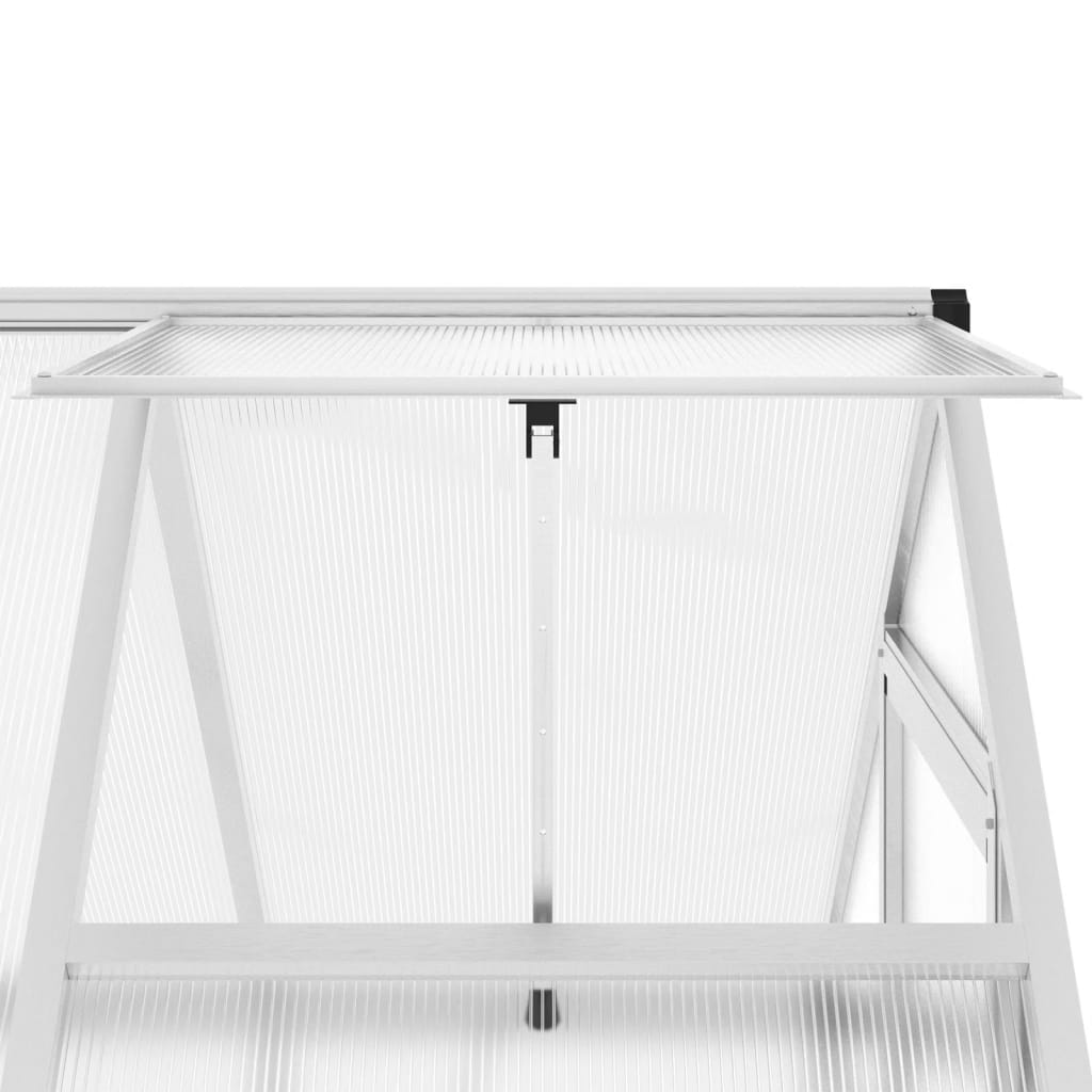 vidaXL Serre avec cadre de base argenté 169x114x202 cm aluminium