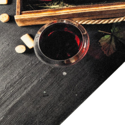 vidaXL Tapis de cuisine lavable bouteille de vin 60x300 cm velours