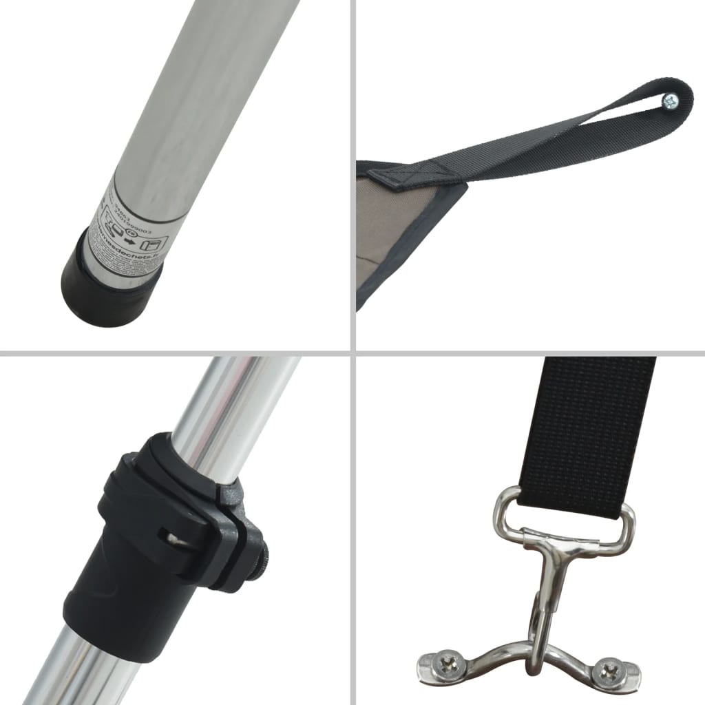 vidaXL Kit d'extension d'ombrage T-Top gris anthracite
