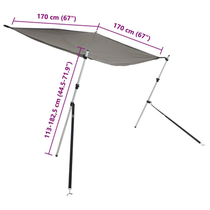 vidaXL Kit d'extension d'ombrage T-Top gris anthracite