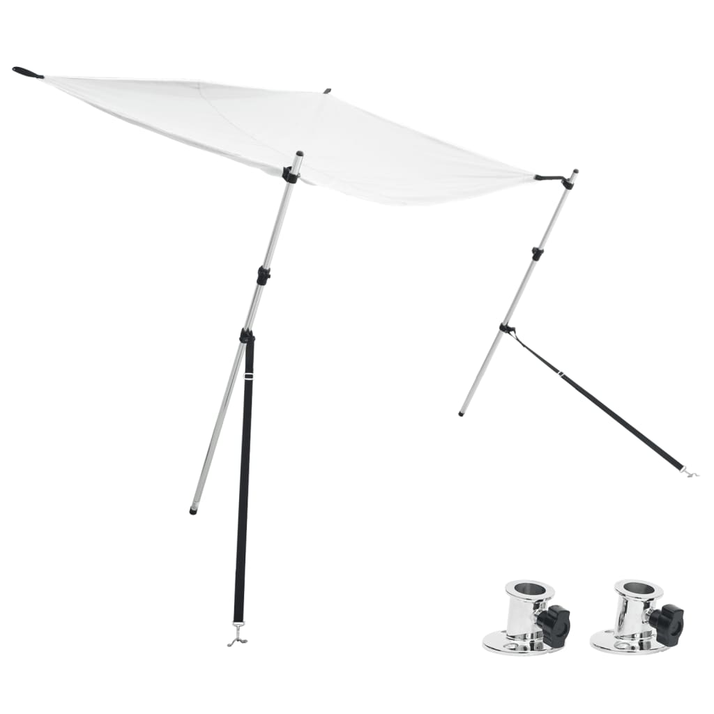 vidaXL Kit d'extension d'ombrage T-Top blanc 174x205x(115-194) cm