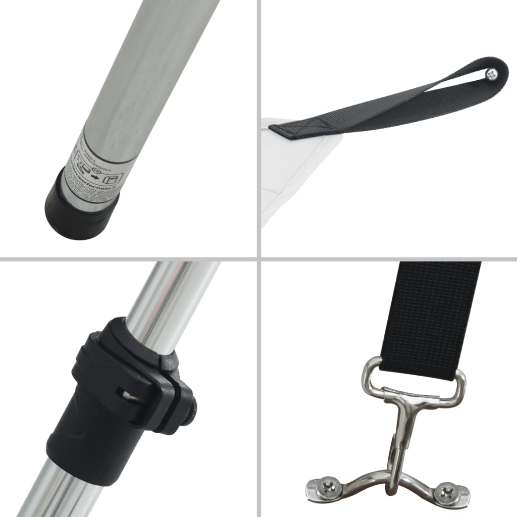 vidaXL Kit d'extension d'ombrage T-Top blanc 174x205x(115-194) cm