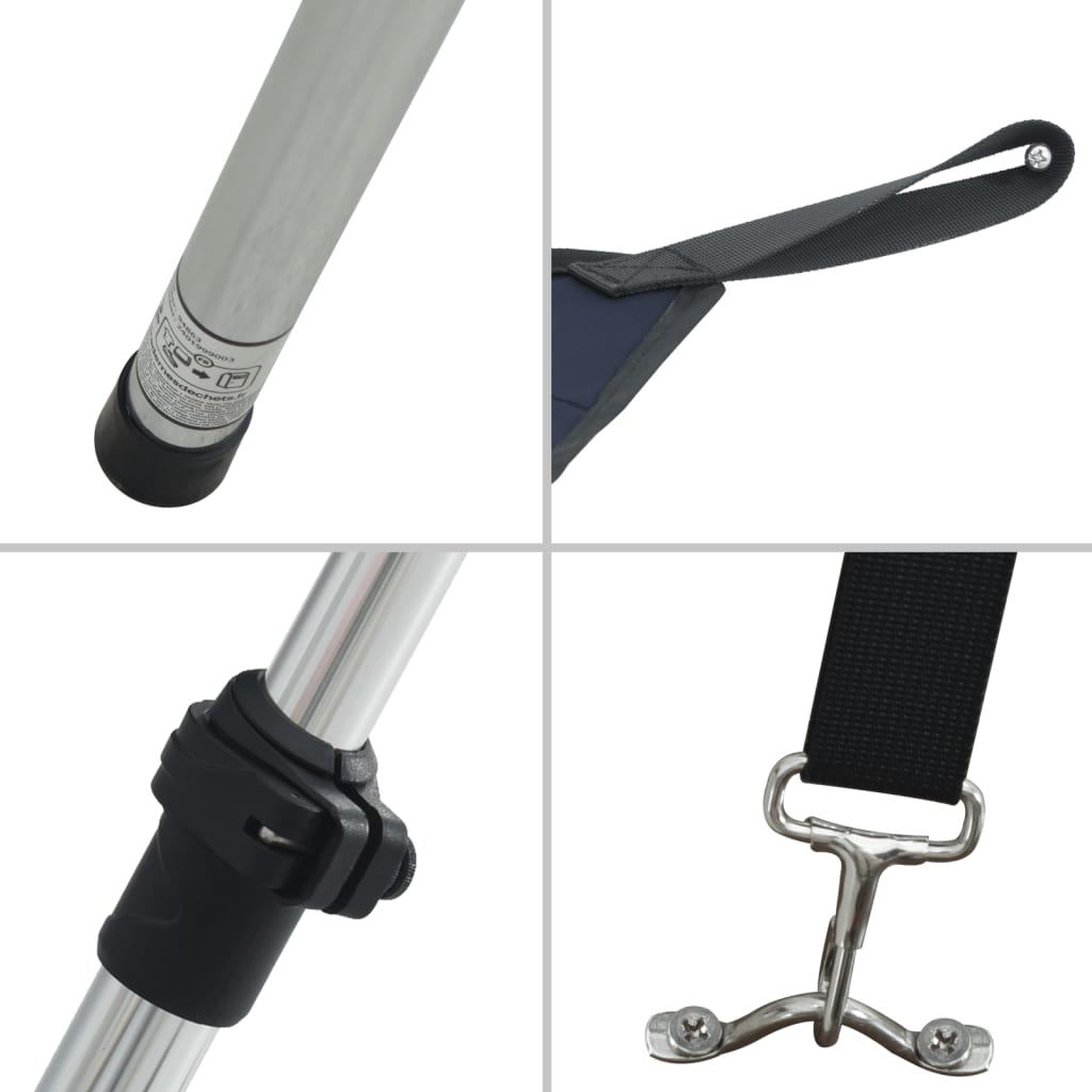 vidaXL Kit d'extension d'ombrage T-Top bleu marine 174x205x(115-194)cm
