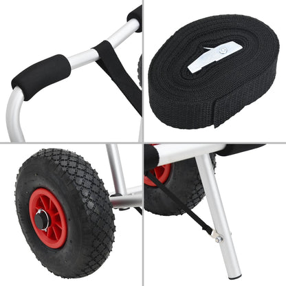 vidaXL Chariot pour kayak pliable 45 kg aluminium