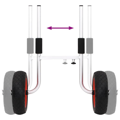 vidaXL Chariot pour kayak détachable 100 kg aluminium