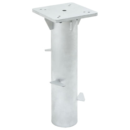 vidaXL Base de parasol enterré argenté 16x16x39,5 cm acier
