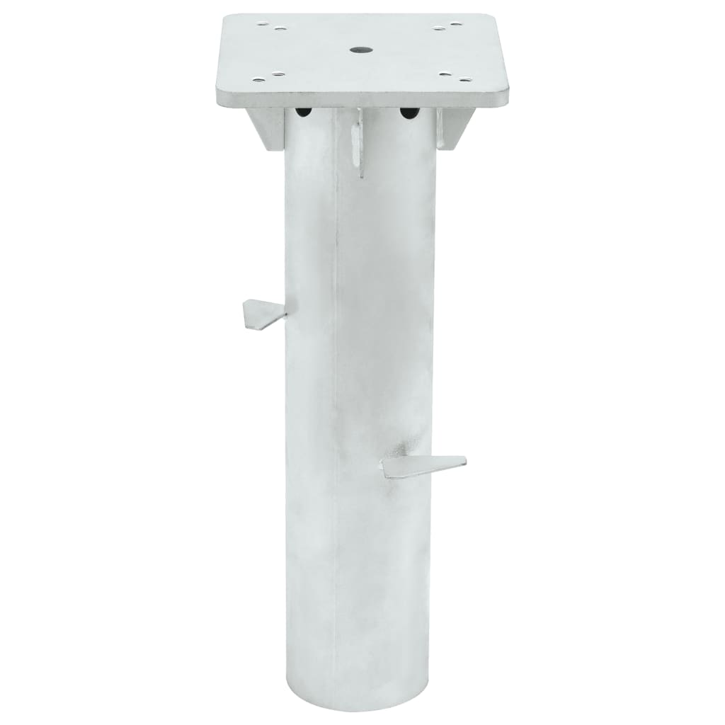 vidaXL Base de parasol enterré argenté 16x16x39,5 cm acier