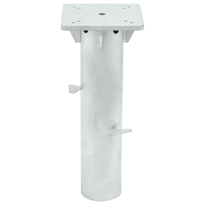 vidaXL Base de parasol enterré argenté 16x16x39,5 cm acier
