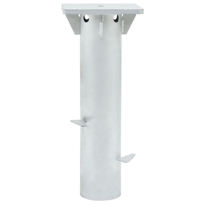 vidaXL Base de parasol enterré argenté 16x16x39,5 cm acier