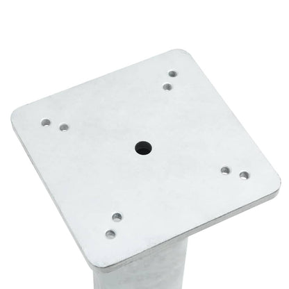 vidaXL Base de parasol enterré argenté 16x16x39,5 cm acier