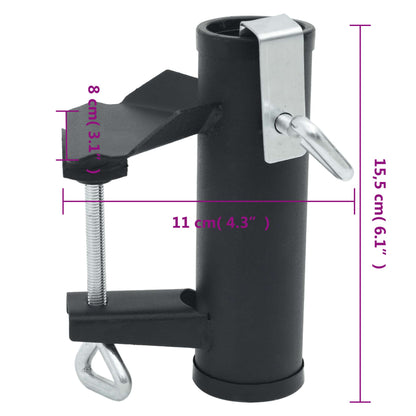 vidaXL Pinces à parasol pour balcon 2 pcs 25-38 mm acier