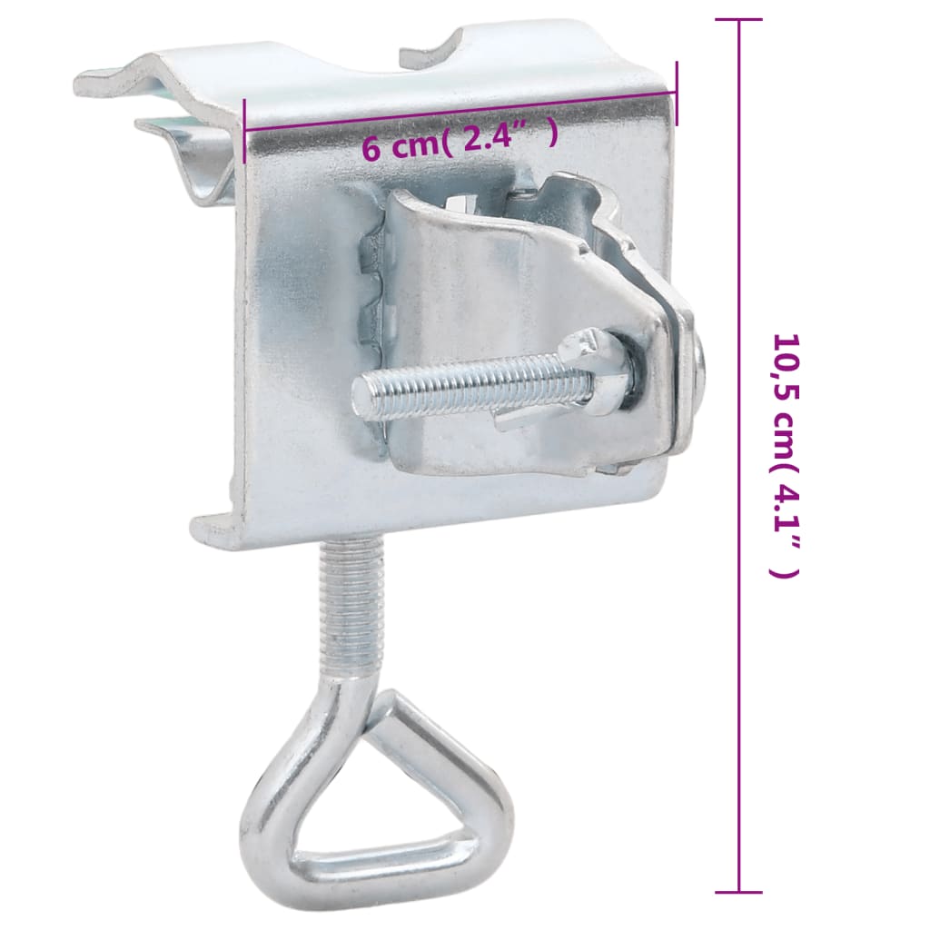 vidaXL Pinces à parasol pour balcon 2 pcs 32 mm acier