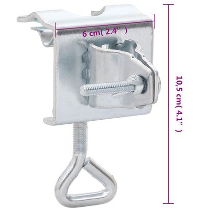 vidaXL Pinces à parasol pour balcon 2 pcs 32 mm acier