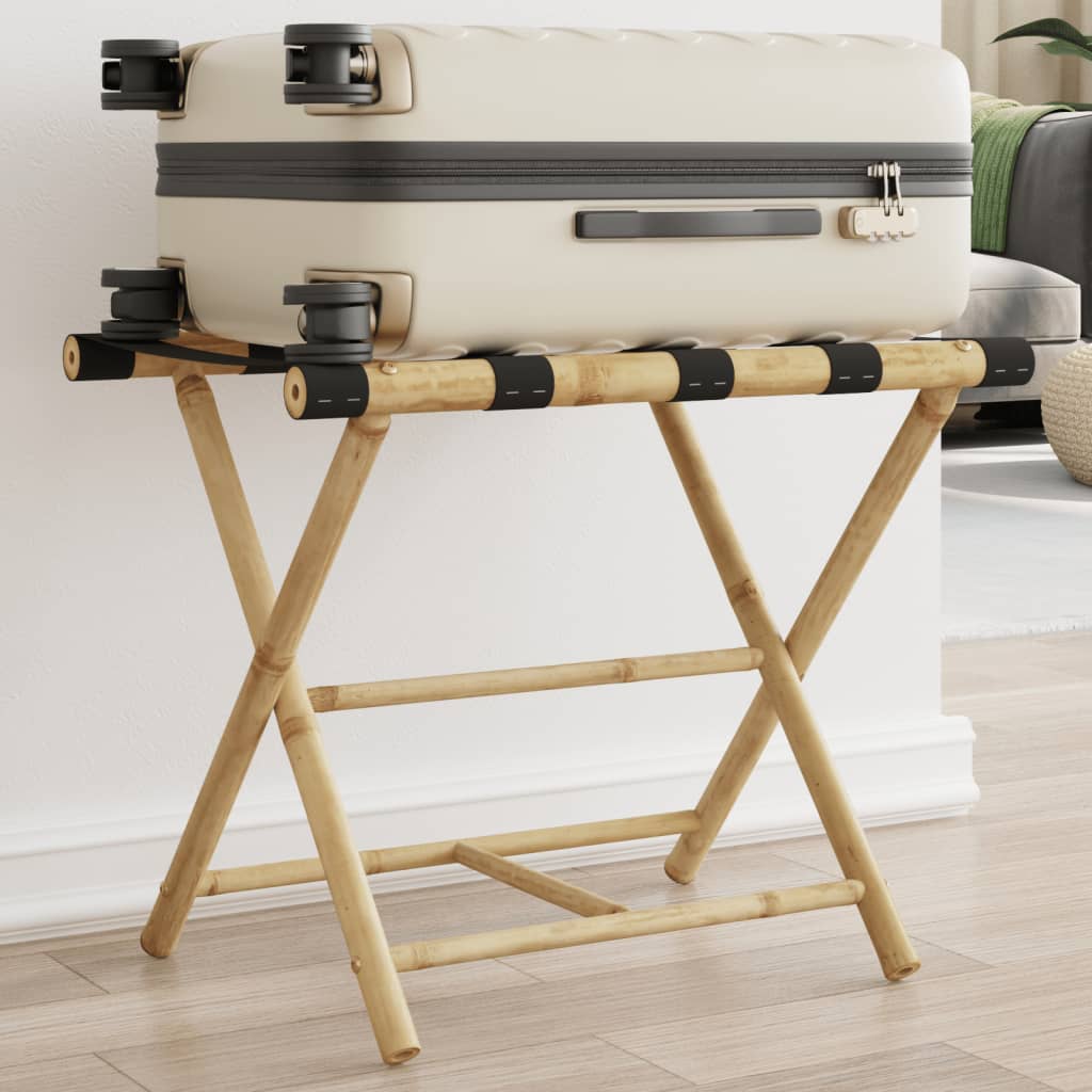 vidaXL Porte-bagages pliant 62x42x50,5 cm bambou