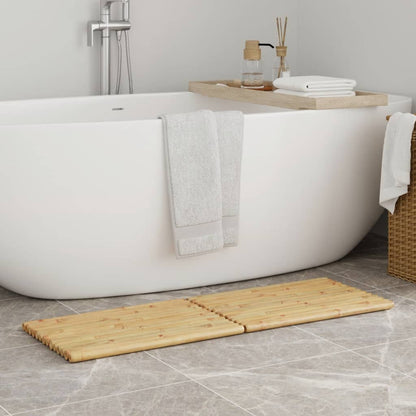 vidaXL Tapis de bain 2 pcs 50x35 cm bambou