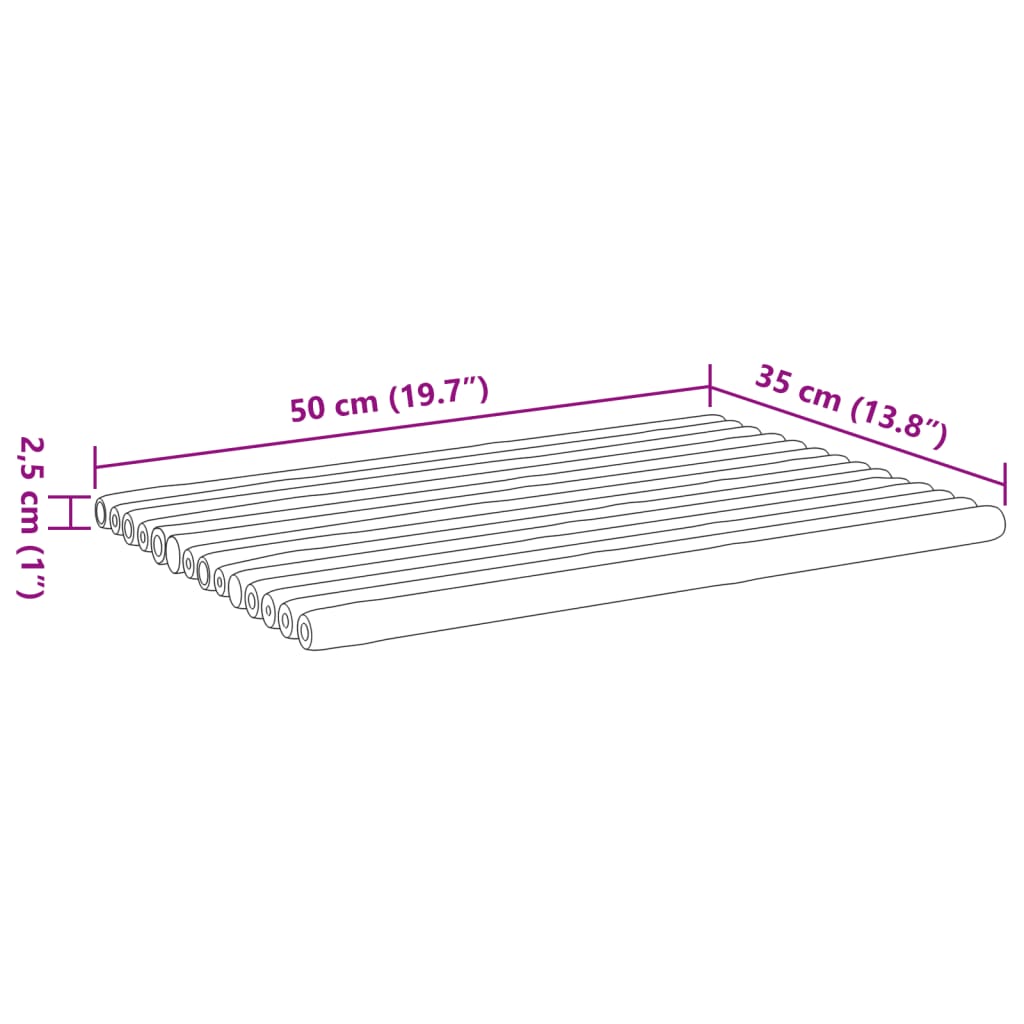 vidaXL Tapis de bain 2 pcs 50x35 cm bambou