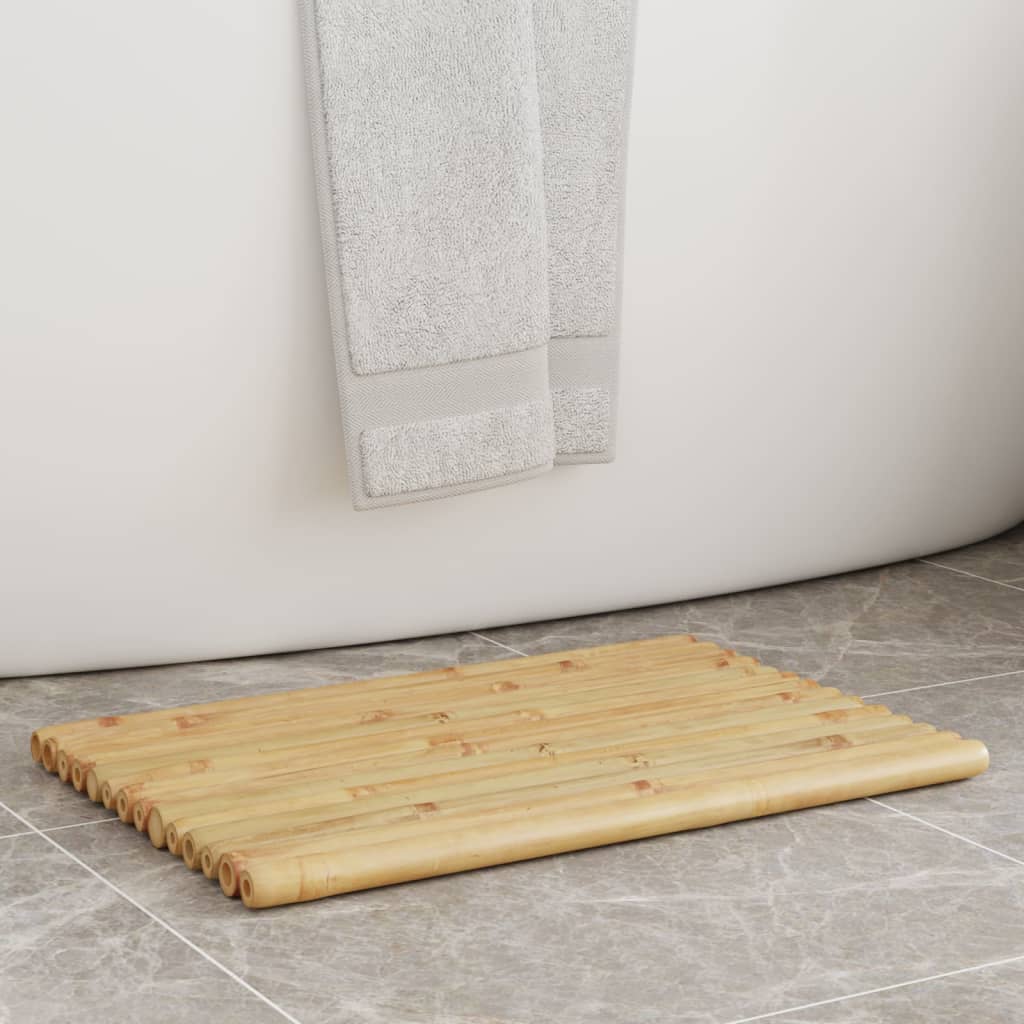 vidaXL Tapis de bain 2 pcs 50x35 cm bambou