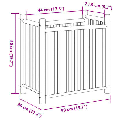 vidaXL Jardinière 50x30x50 cm bambou