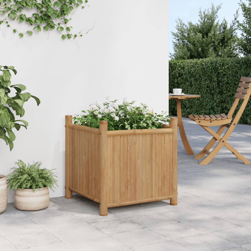 vidaXL Jardinière 50x50x50 cm bambou