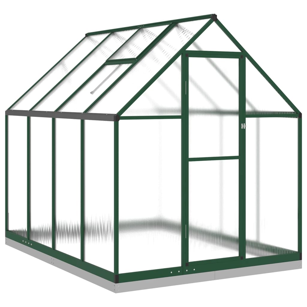vidaXL Serre avec cadre de base vert 224x169x202 cm aluminium