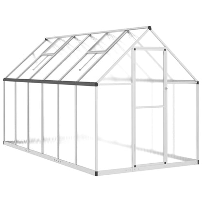 vidaXL Serre avec cadre de base argenté 334x169x195 cm aluminium