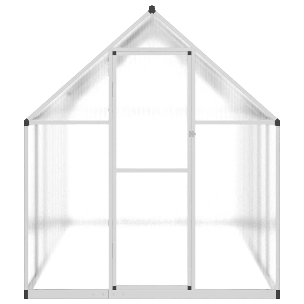 vidaXL Serre avec cadre de base argenté 334x169x195 cm aluminium