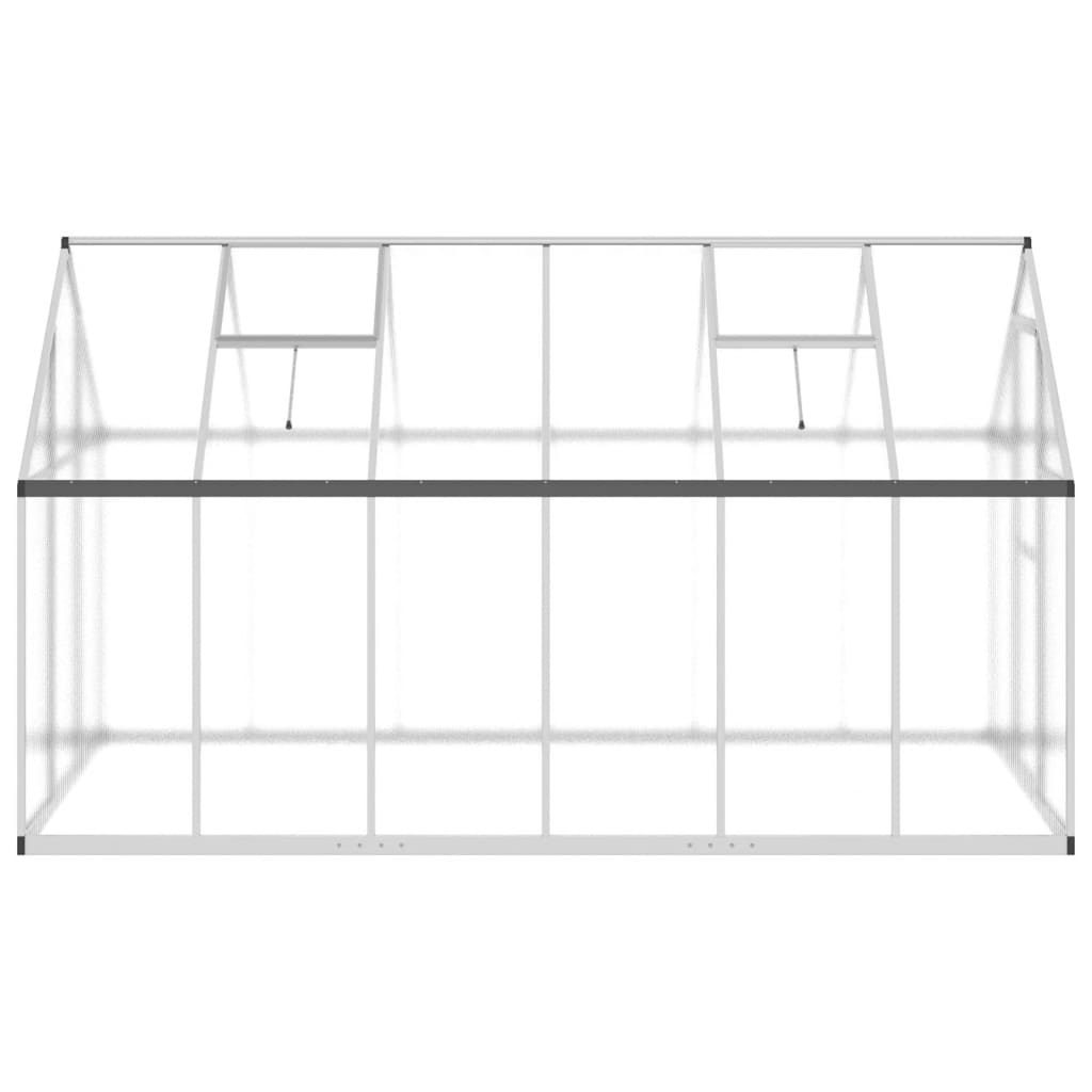 vidaXL Serre avec cadre de base argenté 334x169x195 cm aluminium