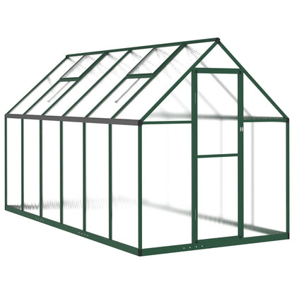 vidaXL Serre avec cadre de base vert 334x169x195 cm aluminium