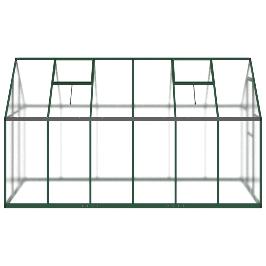 vidaXL Serre avec cadre de base vert 334x169x195 cm aluminium