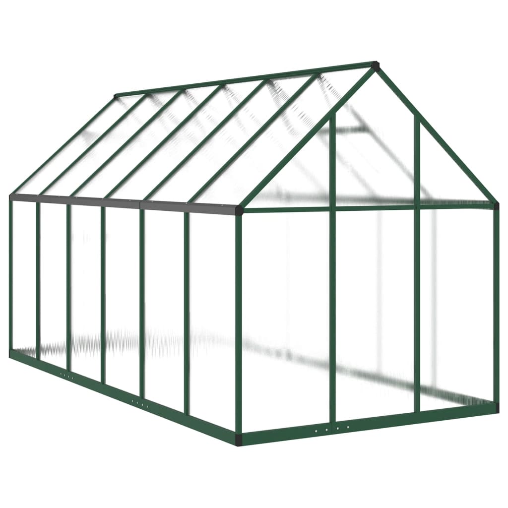 vidaXL Serre avec cadre de base vert 334x169x195 cm aluminium