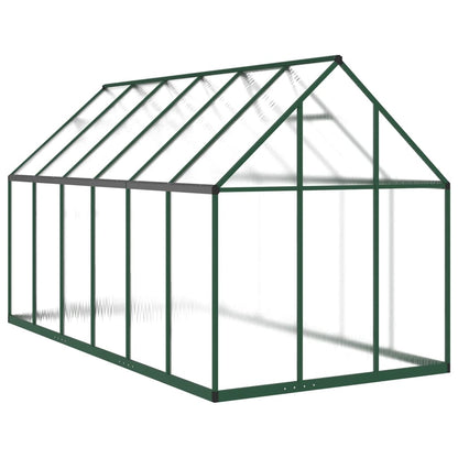 vidaXL Serre avec cadre de base vert 334x169x195 cm aluminium